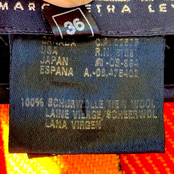 ESCADA s36 plaid wool skirt-likely vintage-pristine-pleated-side bottom-velvet - Picture 4 of 5